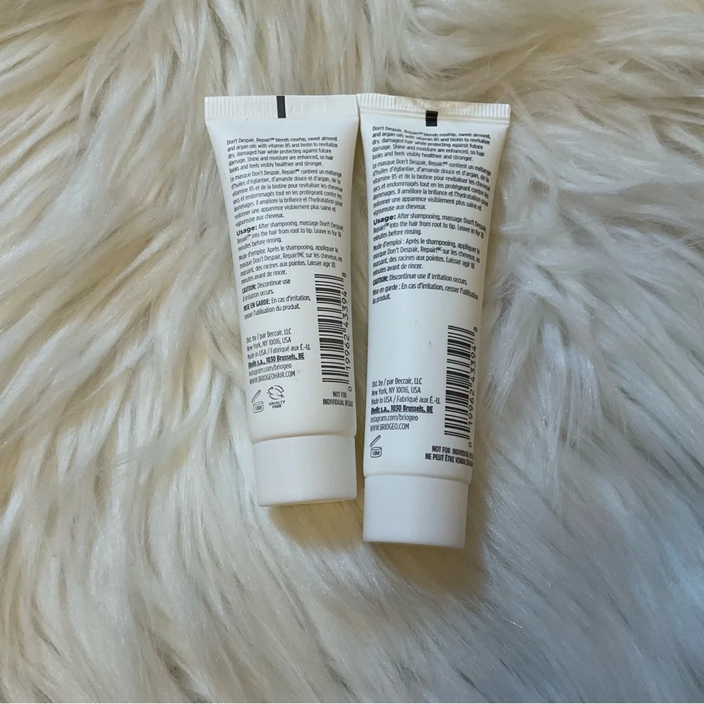 Briogeo Hair Mask Set - New x4 Travel - Be Gentle Be Kind Don’t Despair Repair